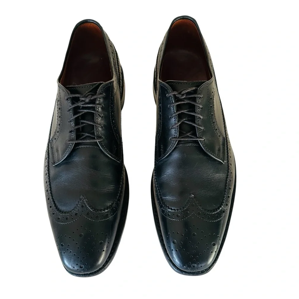 Allen Edmonds Larchmont Oxford Wingtip Black‎ Leather Shoes Size 8
